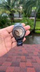 Fossil Automatic Black Skeleton Dial Watch