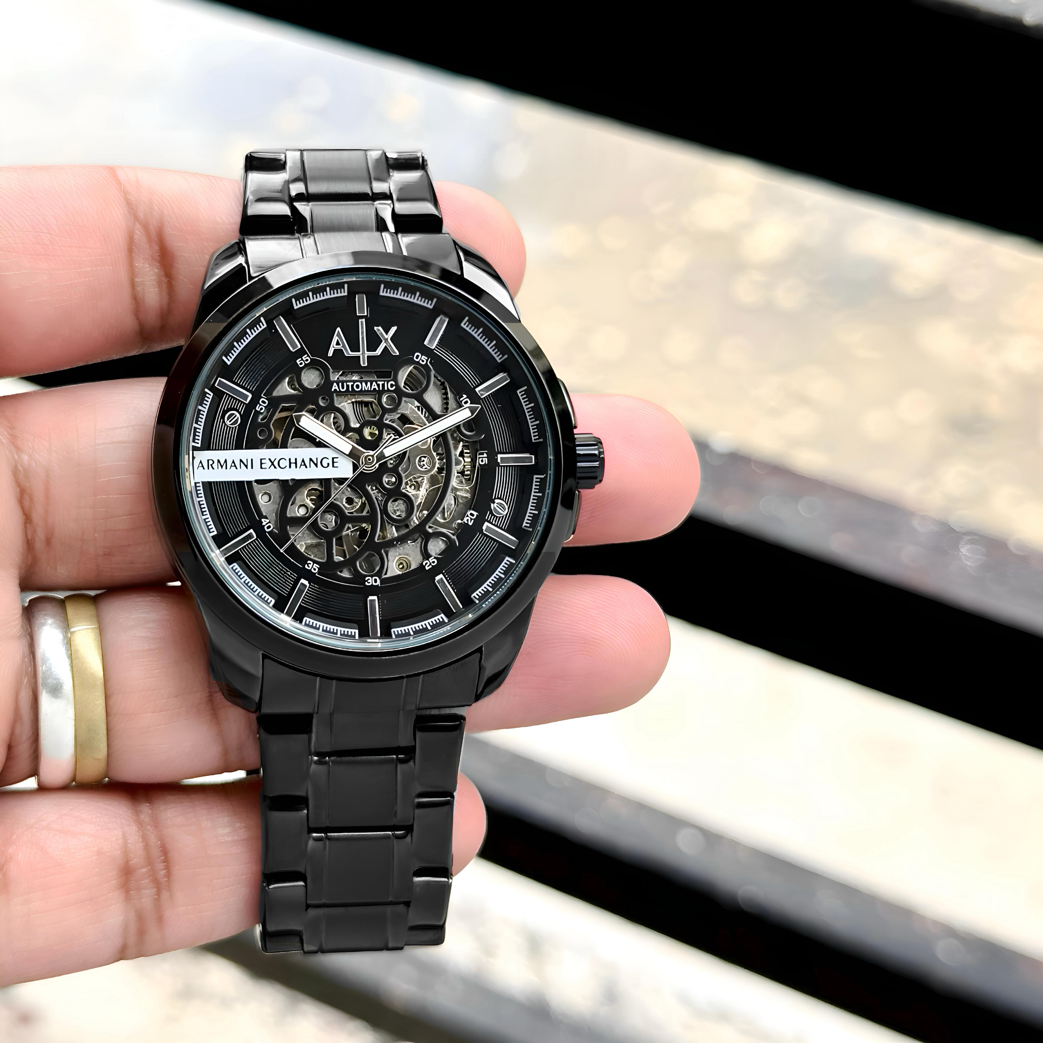 Armani Exchange AX Automatic Skeleton Dial Watch