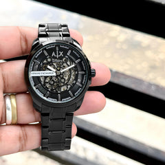 Armani Exchange AX Automatic Skeleton Dial Watch