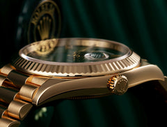 Day-Date 40 Yellow Gold Green Ombre Roman Numeral Dial